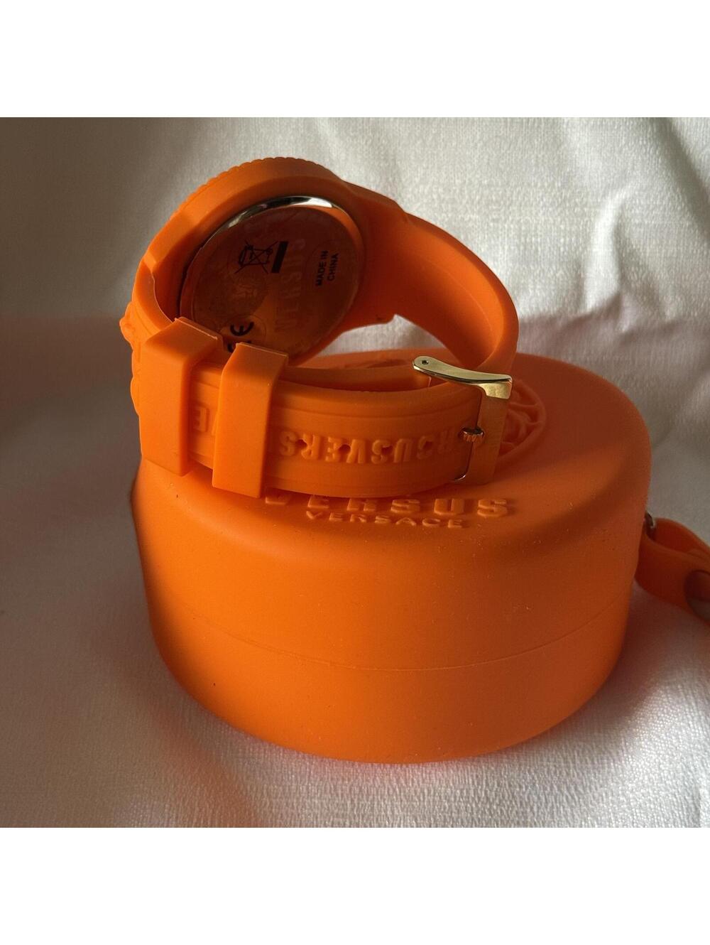 Versus by Versace Watch Tokyo R Orange VSPOY0218 Silicone Lion Head With Case - Picture 7 of 8